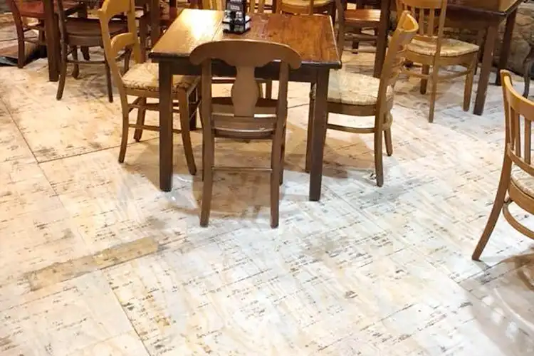 flooring work in restaurant