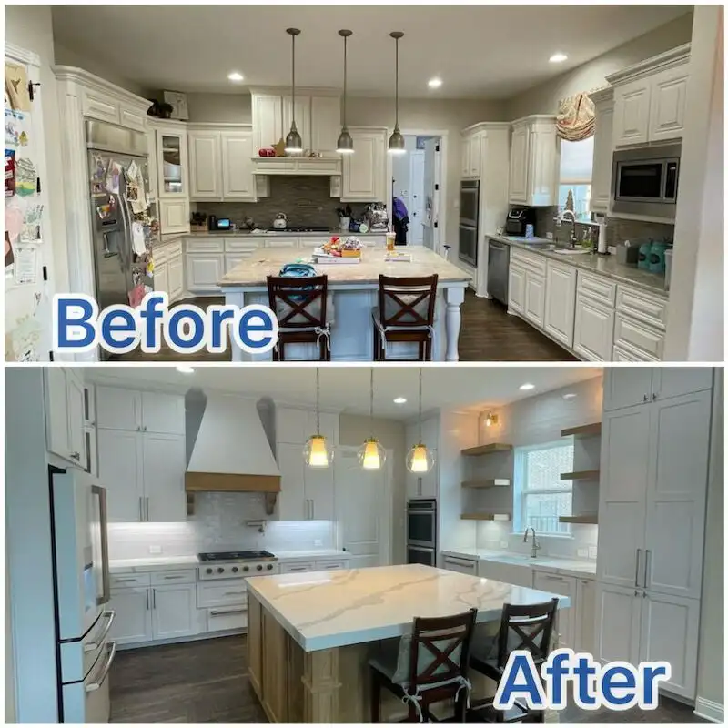 kitchen before and after for the gallery