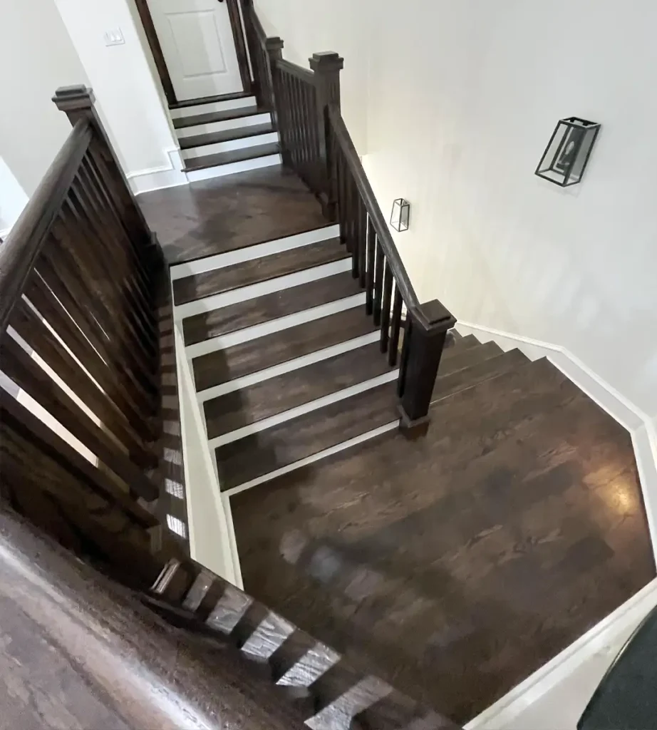 stair remodeling by Cardenas Flooring