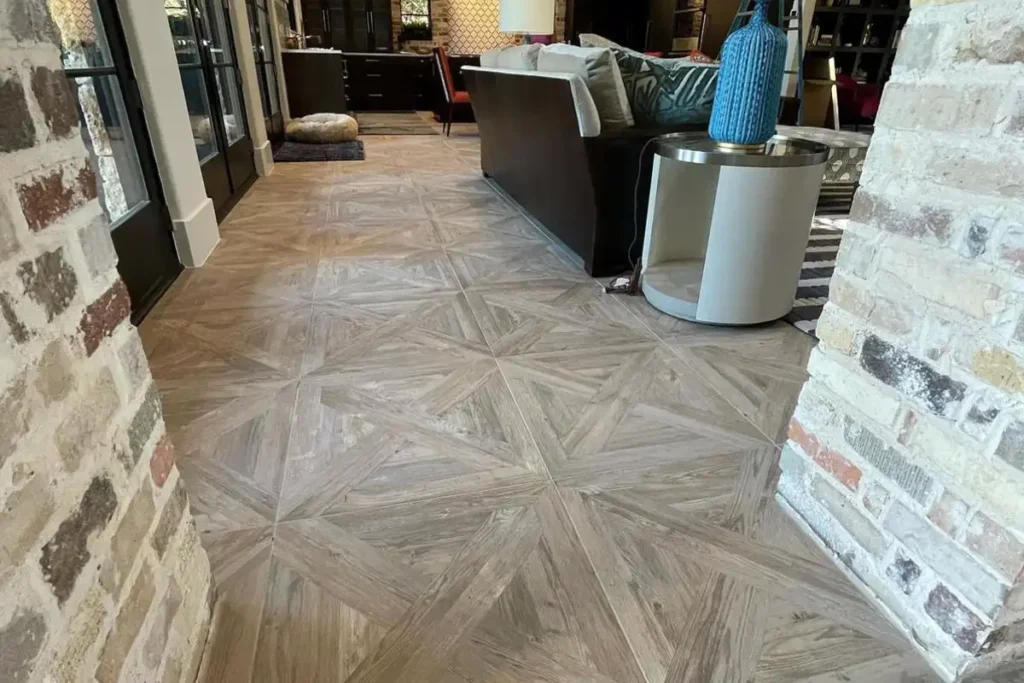 tile installation by Cardenas Flooring